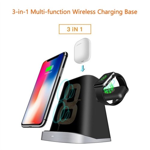 Qi Wireless Charging Charger Dock Holder for Apple 1