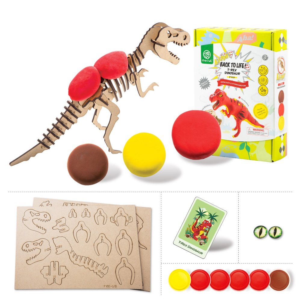 Robotime Clay Dinosaur Series 3D Puzzle Modeling Clay Children's Manual DIY Rubber Color Mud Toys 11 Robotime Clay Dinosaur Series 3D Puzzle Modeling Clay Children's Manual DIY Rubber Color Mud Toys - Image 11
