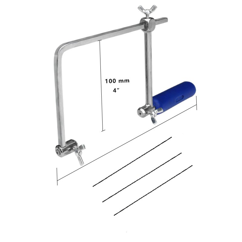 4inch Multifunction Fretsaw Hand Coping Saw Jig Saws Frame Hobby Woodworking Tools with 3Pcs Spiral Blades 7 4inch Multifunction Fretsaw Hand Coping Saw Jig Saws Frame Hobby Woodworking Tools with 3Pcs Spiral Blades - Image 7