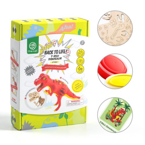 Robotime Clay Dinosaur Series 3D Puzzle Modeling Clay Children's Manual DIY Rubber Color Mud Toys 12