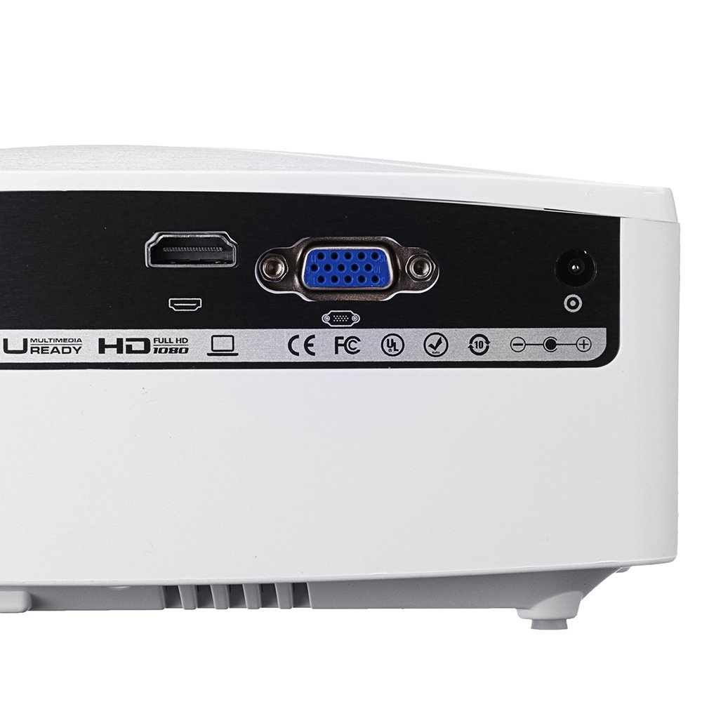 VIVIBRIGHT C80 LCD Projector HD 1080P LED Projector 2200 Lumens 1280*720 Video Proyector Mini Home Theater (white) 9 VIVIBRIGHT C80 LCD Projector HD 1080P LED Projector 2200 Lumens 1280*720 Video Proyector Mini Home Theater (white) - Image 9