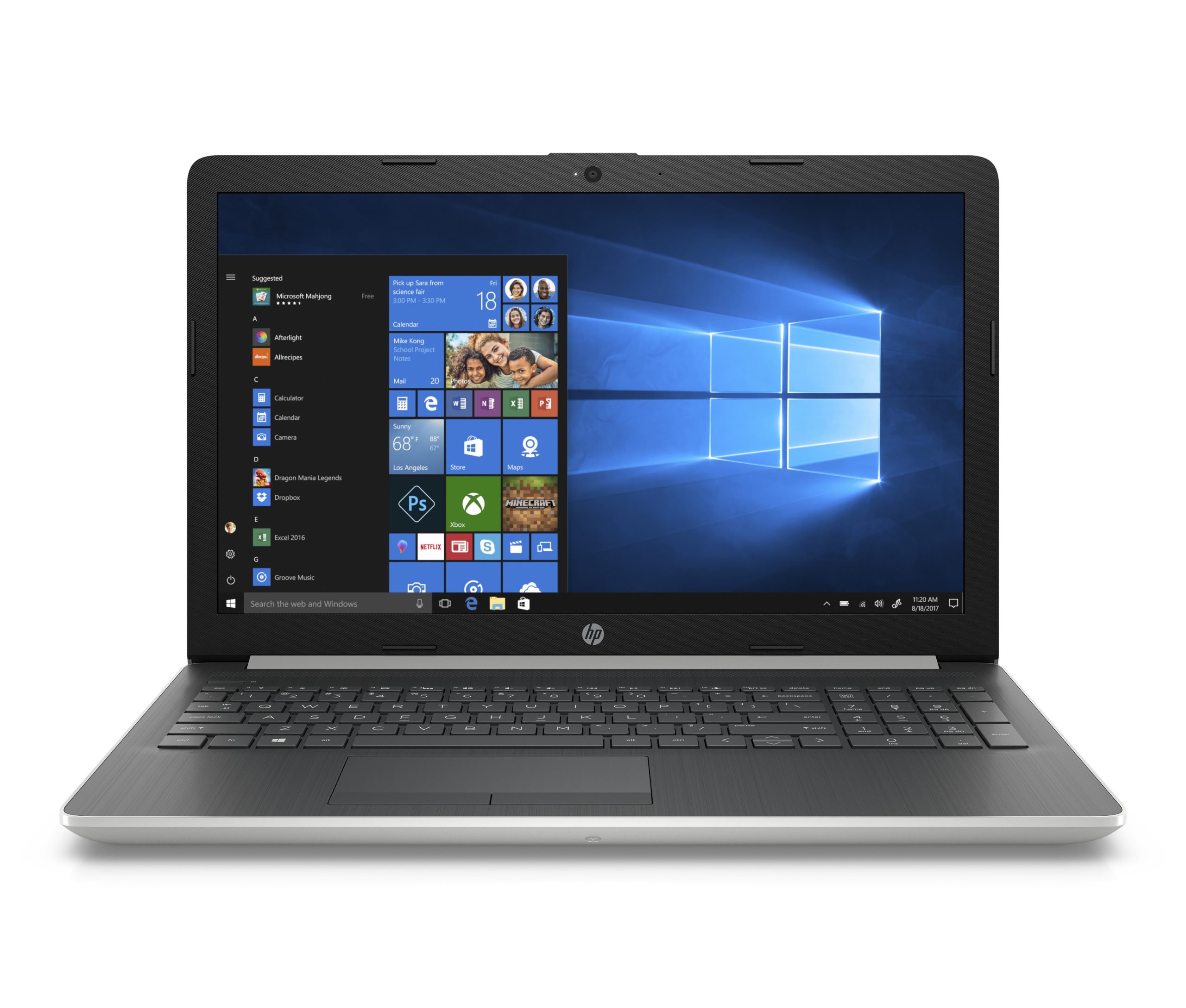 Refurbished HP 15-da0032wm 15.6" Laptop, i3-8130U 4GB RAM, 16GB Intel Optane Memory, 1TB HDD, Silver 1