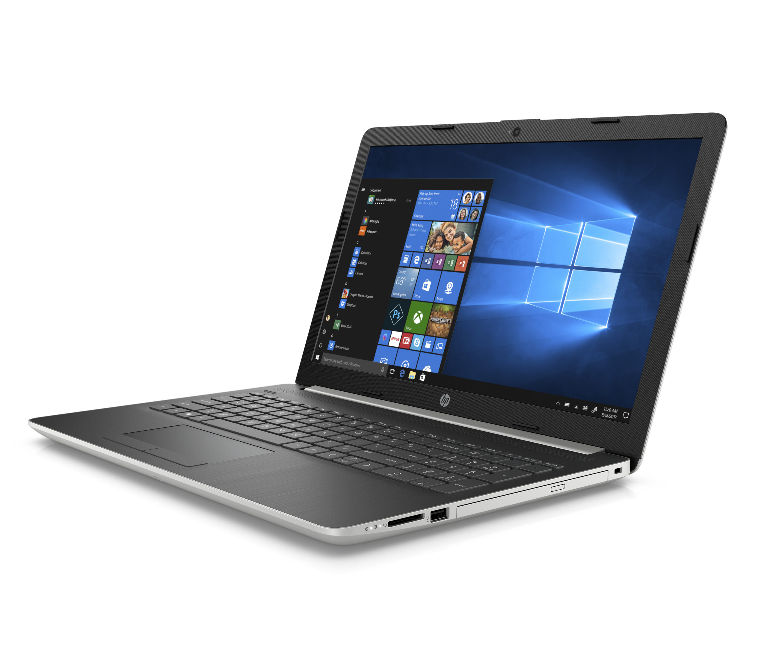 Refurbished HP 15-da0032wm 15.6" Laptop, i3-8130U 4GB RAM, 16GB Intel Optane Memory, 1TB HDD, Silver 4 Refurbished HP 15-da0032wm 15.6" Laptop, i3-8130U 4GB RAM, 16GB Intel Optane Memory, 1TB HDD, Silver - Image 4