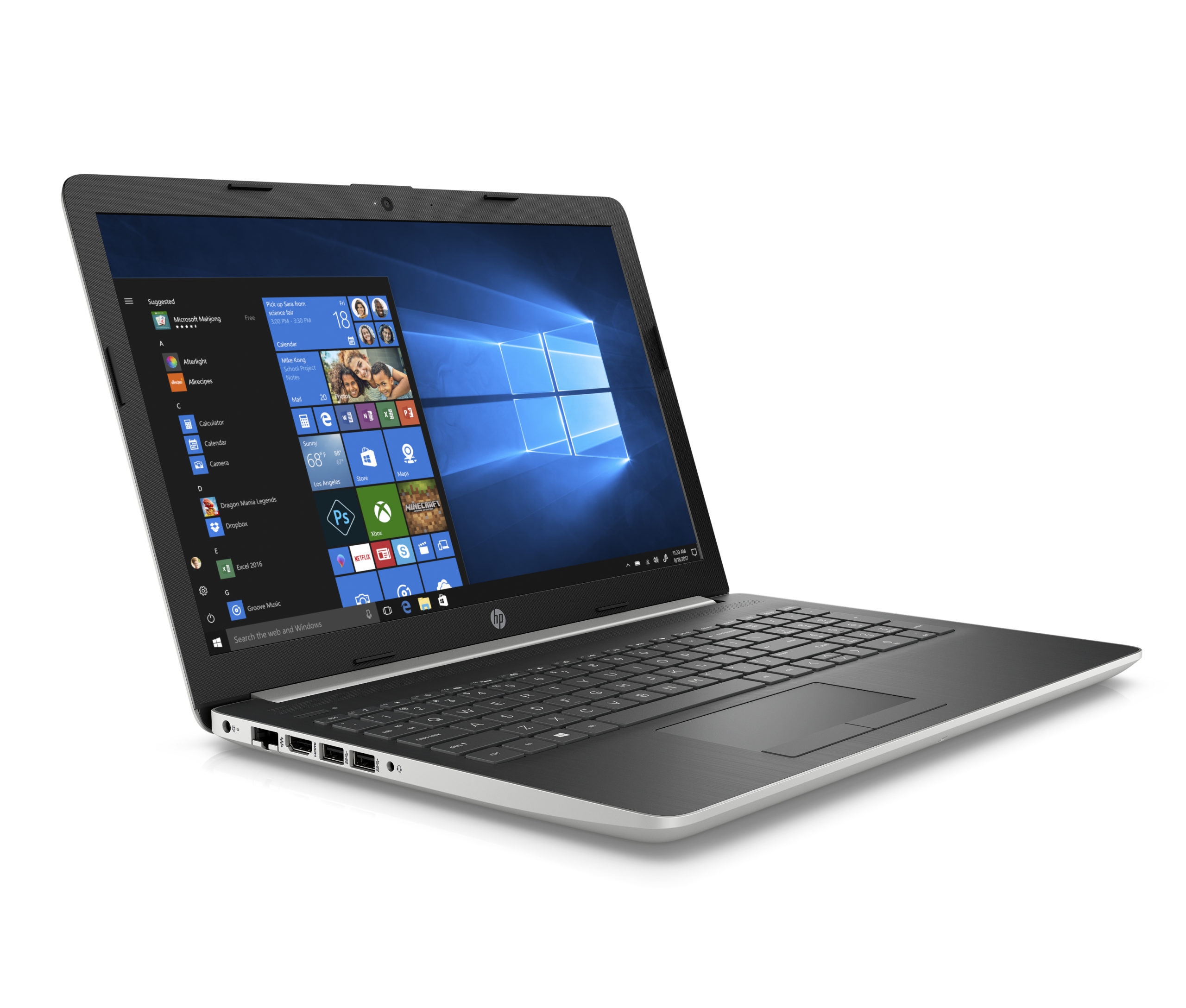 Refurbished HP 15-da0032wm 15.6" Laptop, i3-8130U 4GB RAM, 16GB Intel Optane Memory, 1TB HDD, Silver 6 Refurbished HP 15-da0032wm 15.6" Laptop, i3-8130U 4GB RAM, 16GB Intel Optane Memory, 1TB HDD, Silver - Image 6