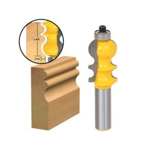 Drillpro 1/2 Inch Shank Molding Router Bit Trimming Wood Milling Cutter For Woodworking