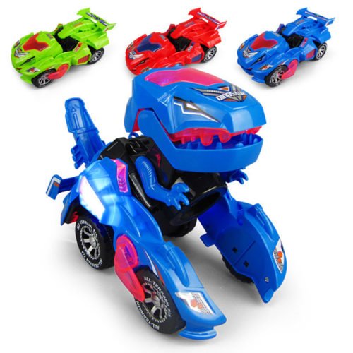 HG-788 Electric Deformation Dinosaur Chariot Deformed Dinosaur Racing Car Children's Puzzle Toys with Light Sound 2