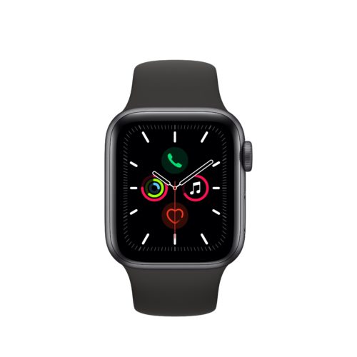 Apple Watch Series 5 GPS, 40mm Space Gray Aluminum Case with Black Sport Band - S/M & M/L 2