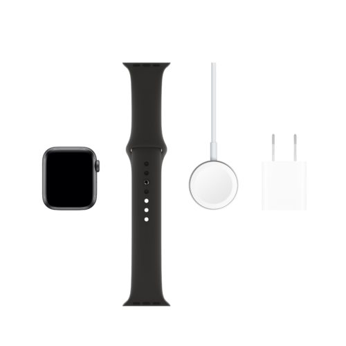Apple Watch Series 5 GPS, 40mm Space Gray Aluminum Case with Black Sport Band - S/M & M/L 6