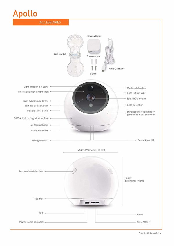 Amaryllo Apollo: Biometric Auto Tracking PTZ Security Camera with Face Recognition 6