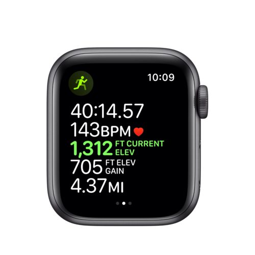 Apple Watch Series 5 GPS, 40mm Space Gray Aluminum Case with Black Sport Band - S/M & M/L 4