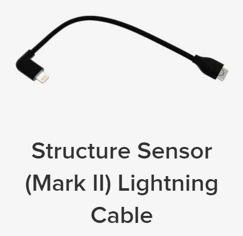structure sensor mark 2 standard lightning cable