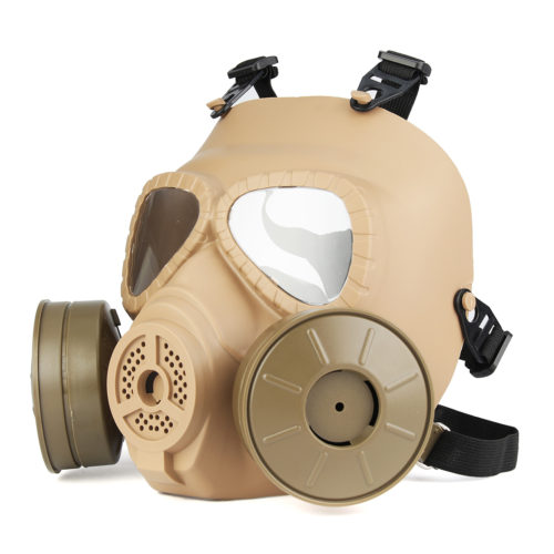 Breathable Gas Mask Double Filter Fan CS Edition Perspiration Dust Face Guard 4