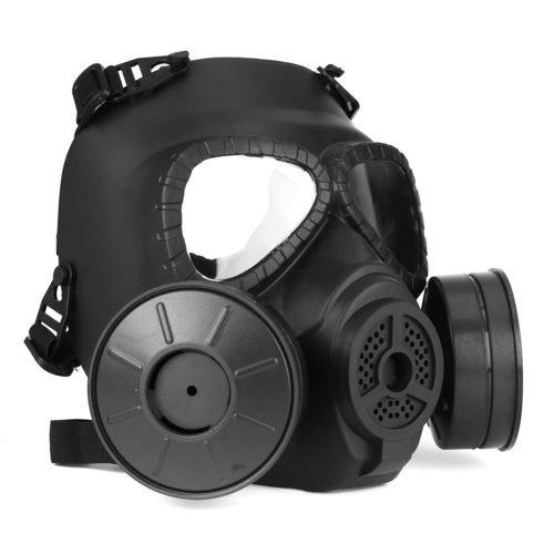 Breathable Gas Mask Double Filter Fan CS Edition Perspiration Dust Face Guard 12