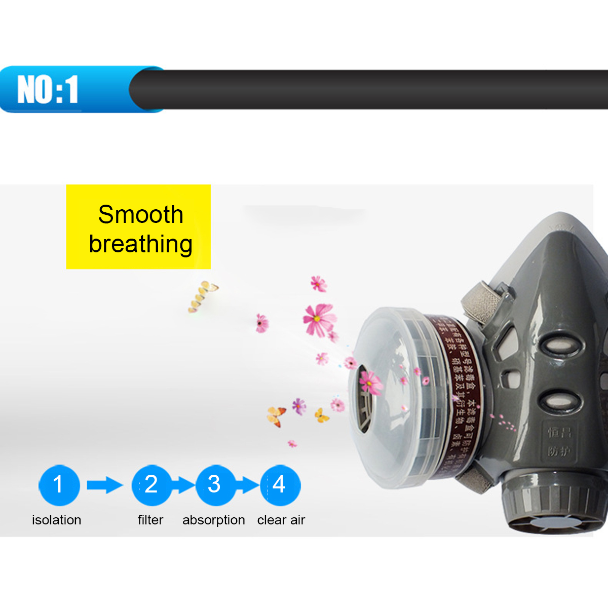 Gas Mask Respirator Safety Filter Anti Dust Mask Face Mask Painting Spraying 8 Gas Mask Respirator Safety Filter Anti Dust Mask Face Mask Painting Spraying - Image 8