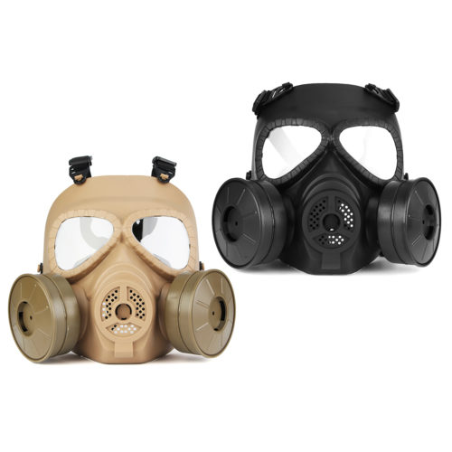 Breathable Gas Mask Double Filter Fan CS Edition Perspiration Dust Face Guard 2
