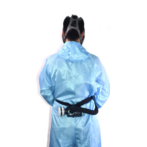 Electric Constant Flow Supplied Air Fed Full Face Gas Mask Spray Painting Tool Respirator System 3