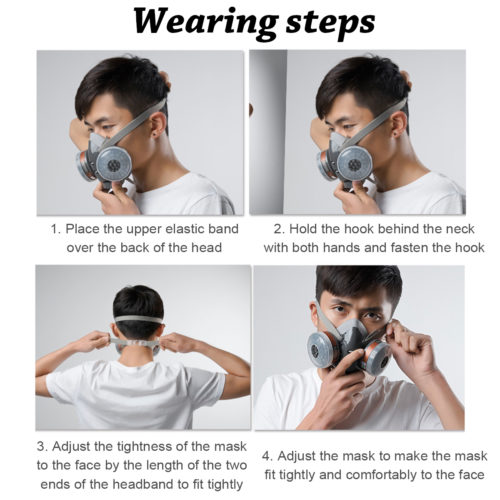 Gas Mask Respirator Safety Filter Anti Dust Mask Face Mask Painting Spraying 10