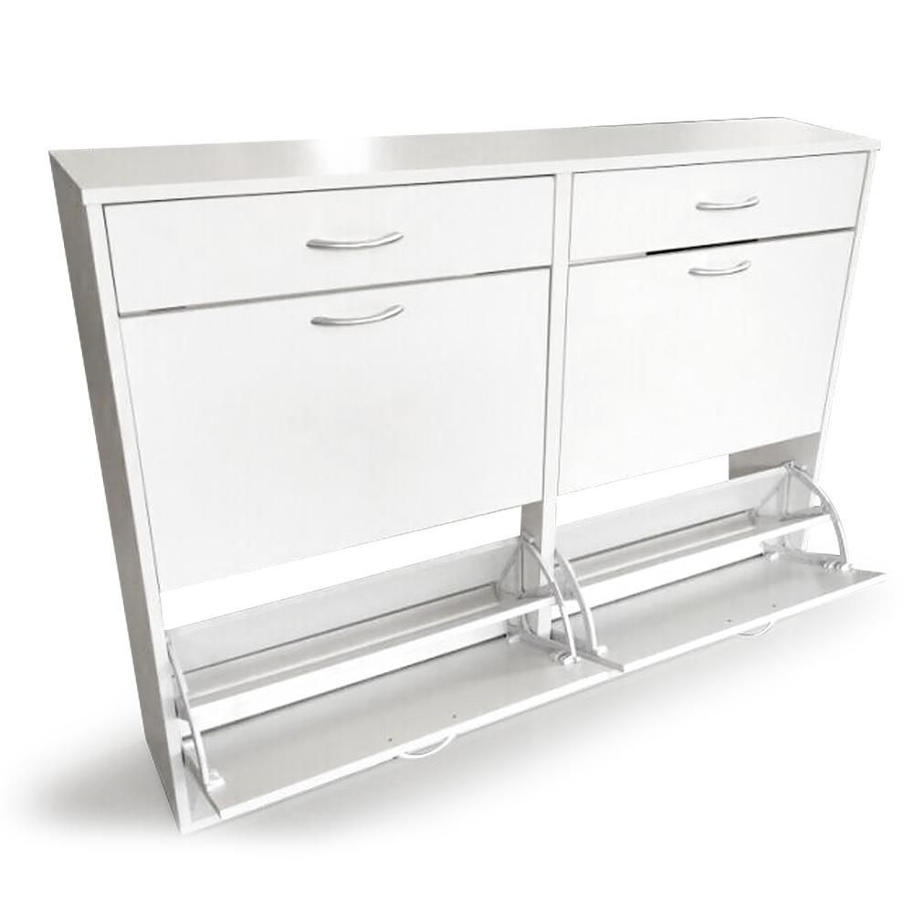 Shoe Cabinet Organizer Storage Rack 1200 x 240 x 920 - White