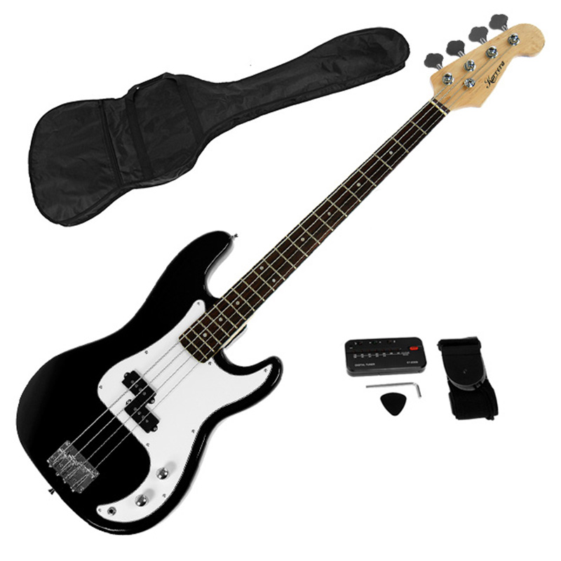 Karrera Electric Bass Guitar Pack - Black