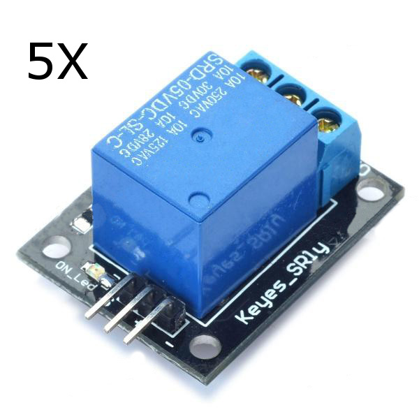 5Pcs 5V Relay 5-12V TTL Signal 1 Channel Module High Level Expansion Board Geekcreit for Arduino - products that work with official Arduino boards 1