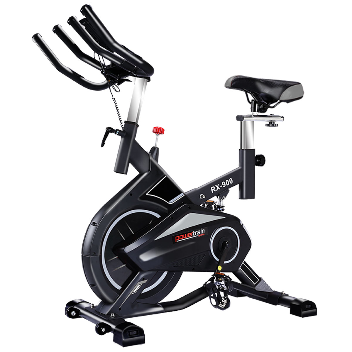 PowerTrain RX-900 Exercise Spin Bike Cardio Cycle - Silver