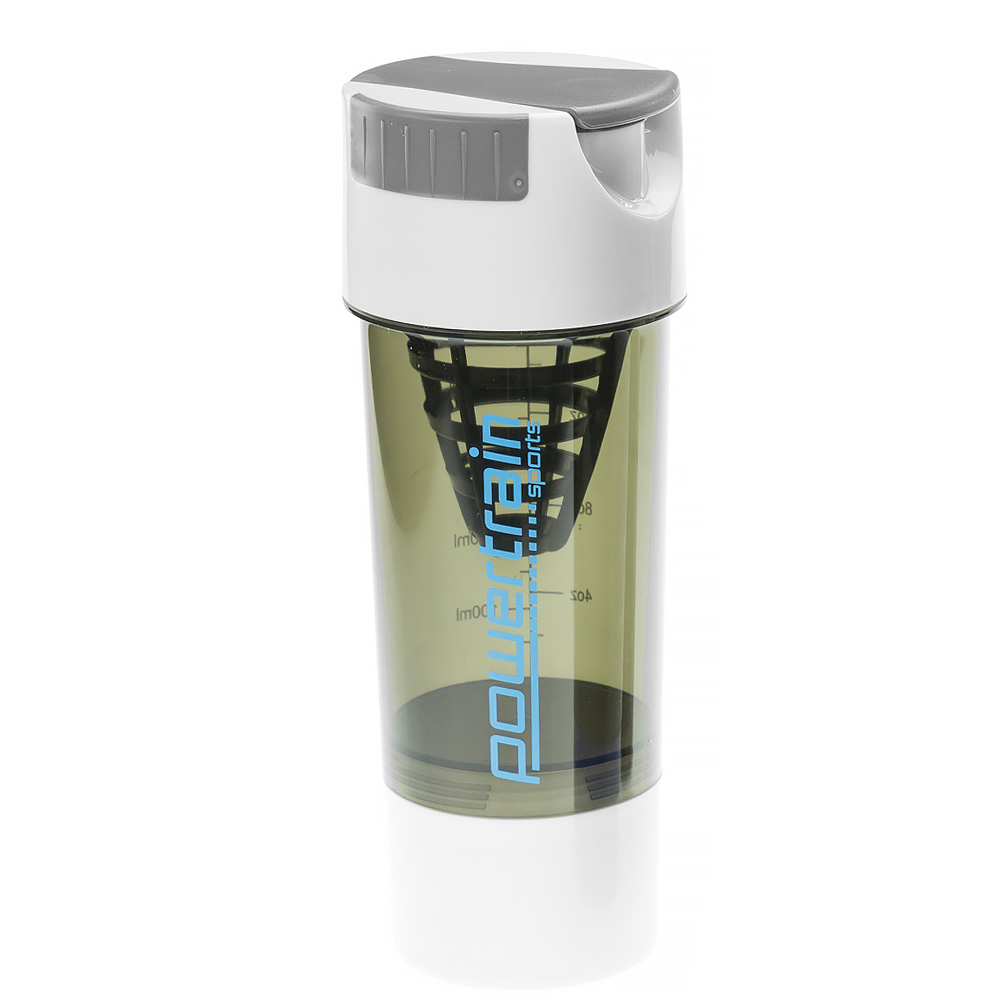 Powertrain Cyclone Protein Shaker Water Bottle - White