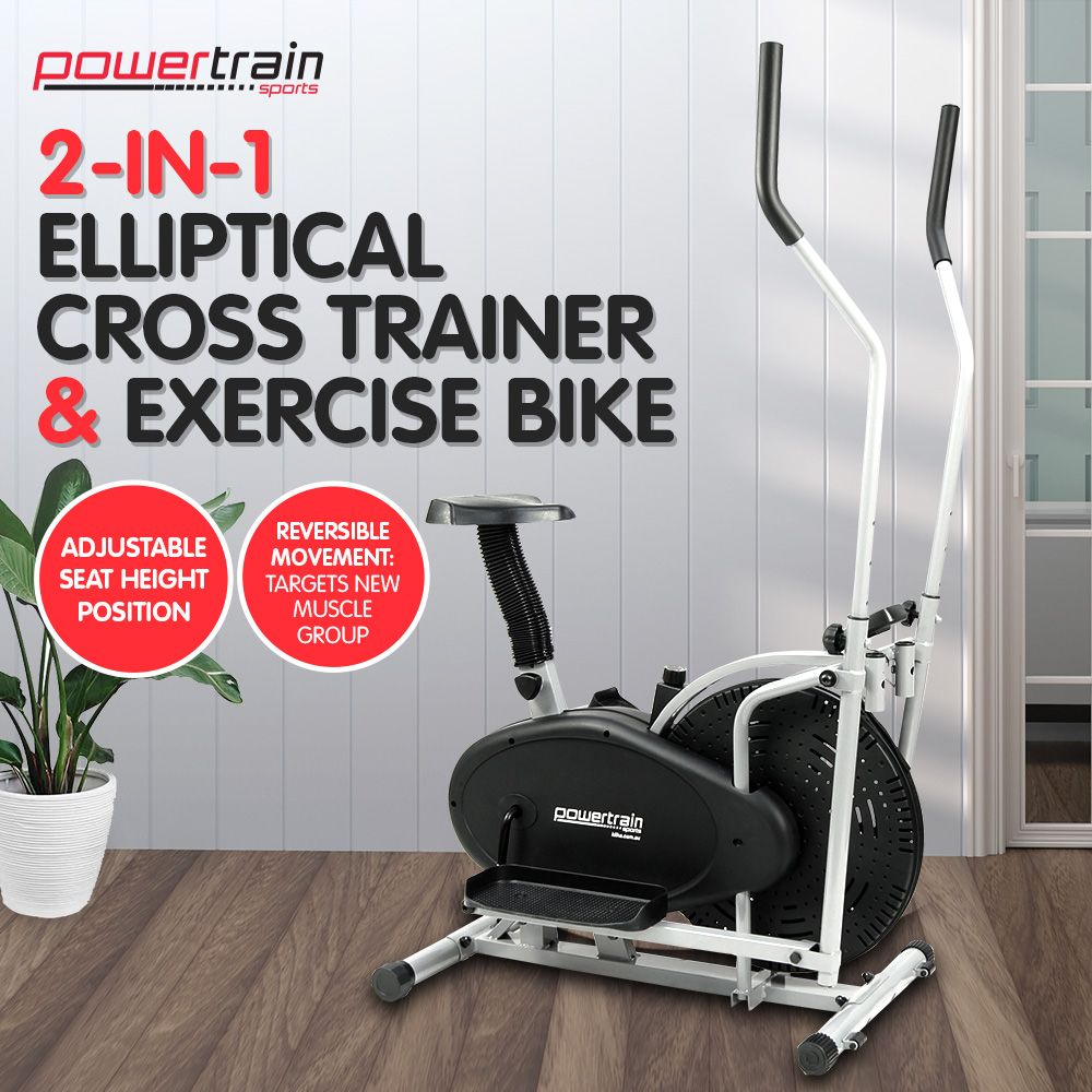 PowerTrain 2-in-1 Elliptical Cross Trainer and Exercise bike