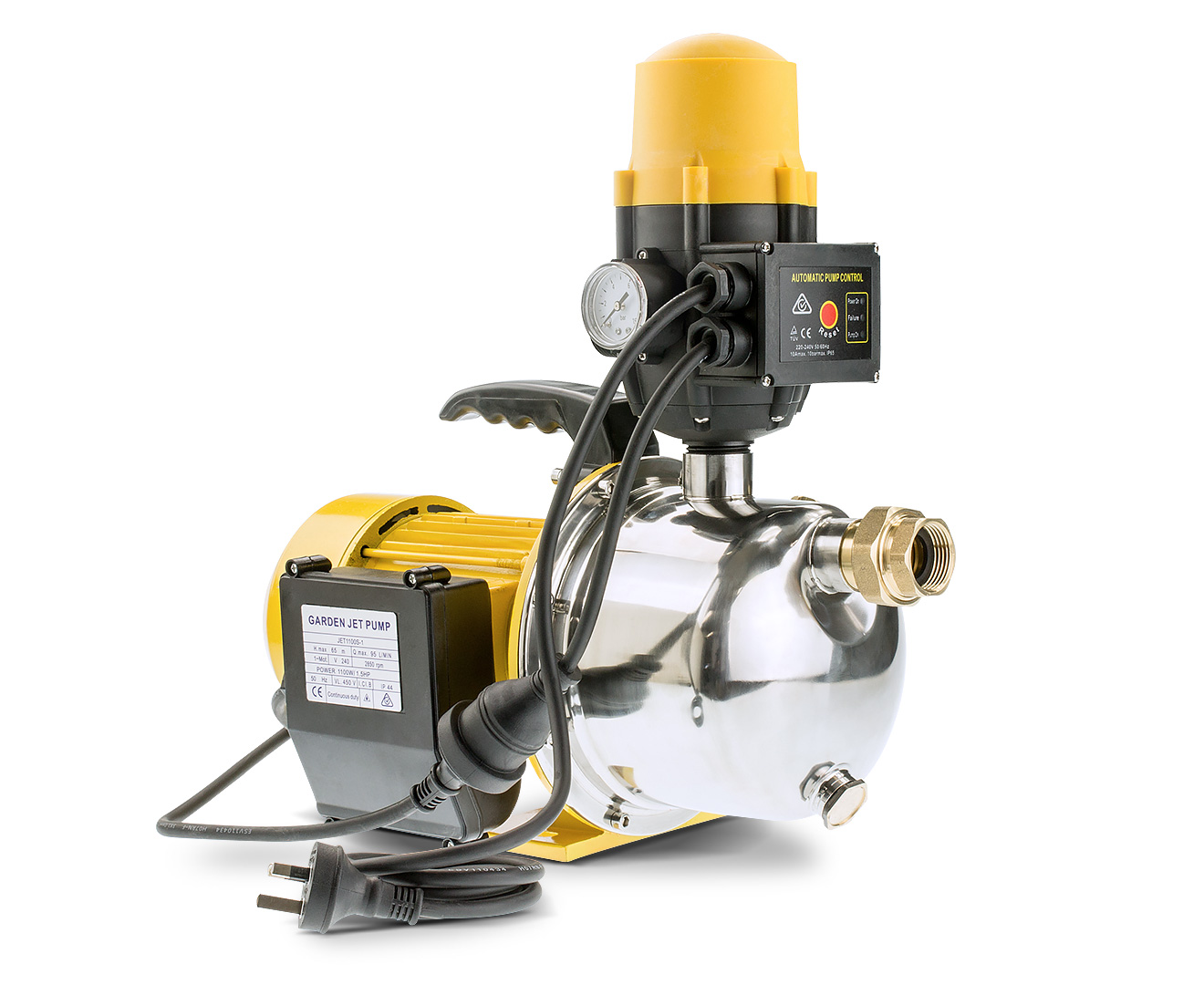 HydroActive 1600W Garden Electric Water Pump with Controller