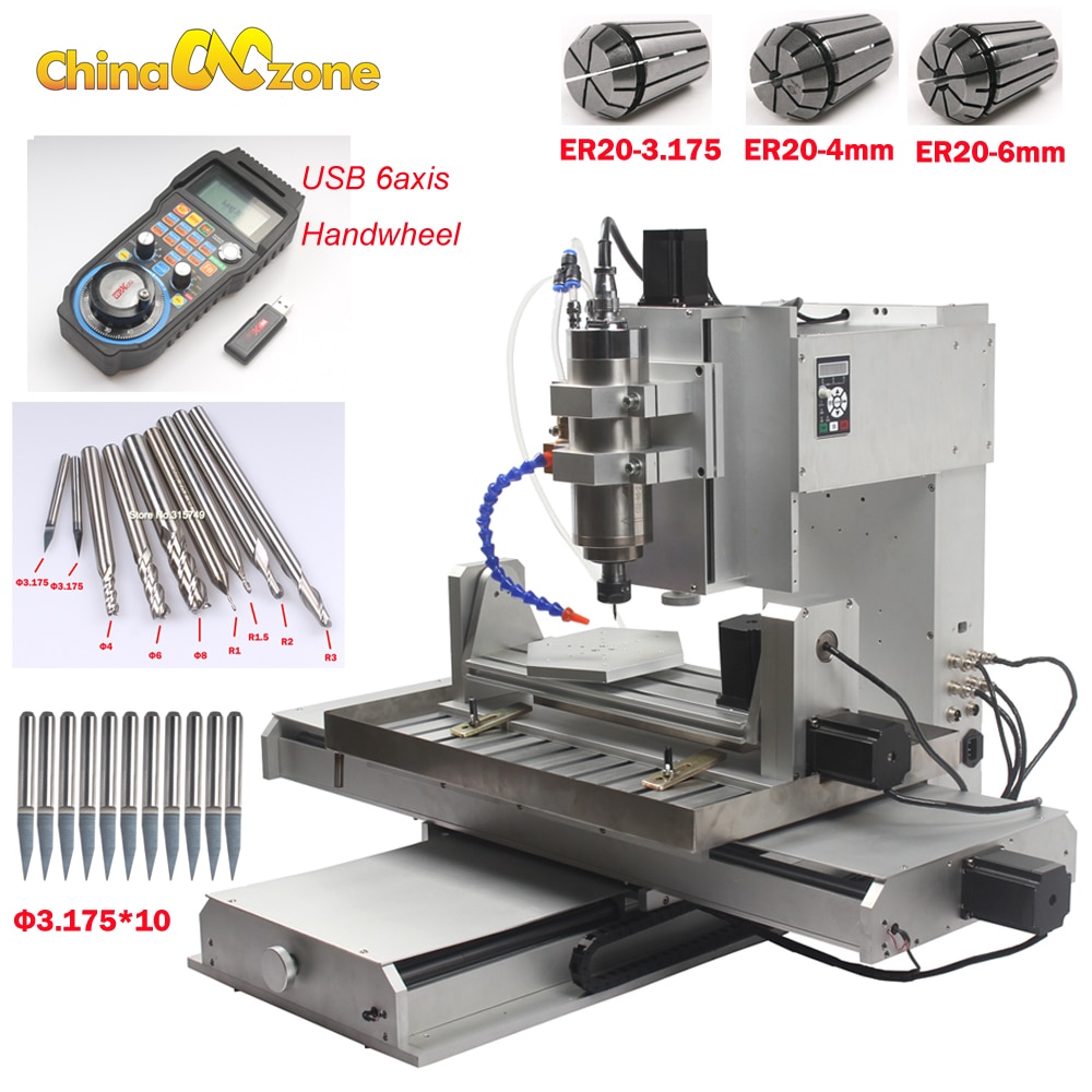 5 axis cnc router machine 6040 2.2KW water cooling system