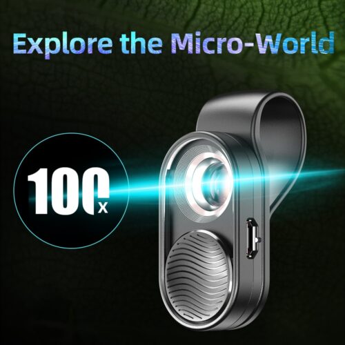 APEXEL100X microscope lens camera phone lens high magnification LED