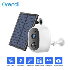 Orendil Mini 1080P Solar Power Wireless Battery Camera 2MP HD IP66 Waterproof