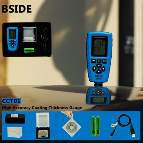 BSIDE CCT01 Coating Thickness Gauge LCD Display with Single / Continuous Measure Mode