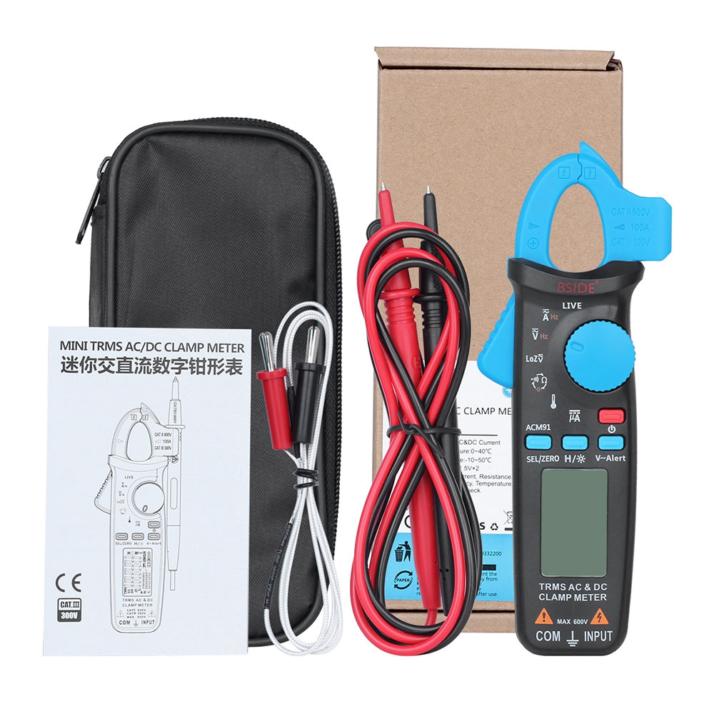 BSIDE ACM91 Digital Clamp Meter Current AC DC Voltmeter (BLACK BLUE) 8 BSIDE ACM91 Digital Clamp Meter Current AC DC Voltmeter