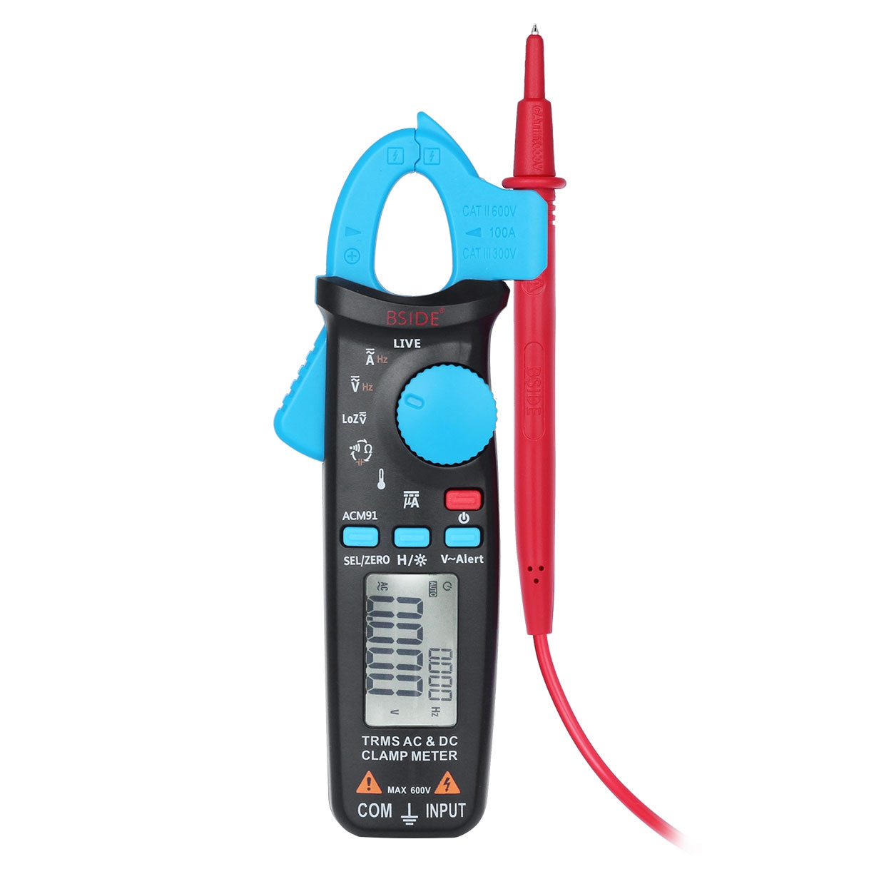 BSIDE ACM91 Digital Clamp Meter Current AC DC Voltmeter (BLACK BLUE) 7 BSIDE ACM91 Digital Clamp Meter Current AC DC Voltmeter