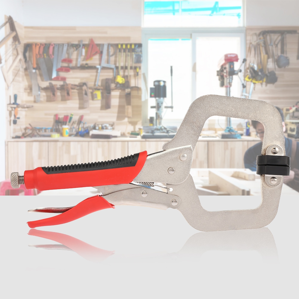 11 inch Locking Pliers Quick Release C-clamp Wood Tenon Locator (SILVER) 7 11 inch Locking Pliers Quick Release C-clamp Wood Tenon Locator