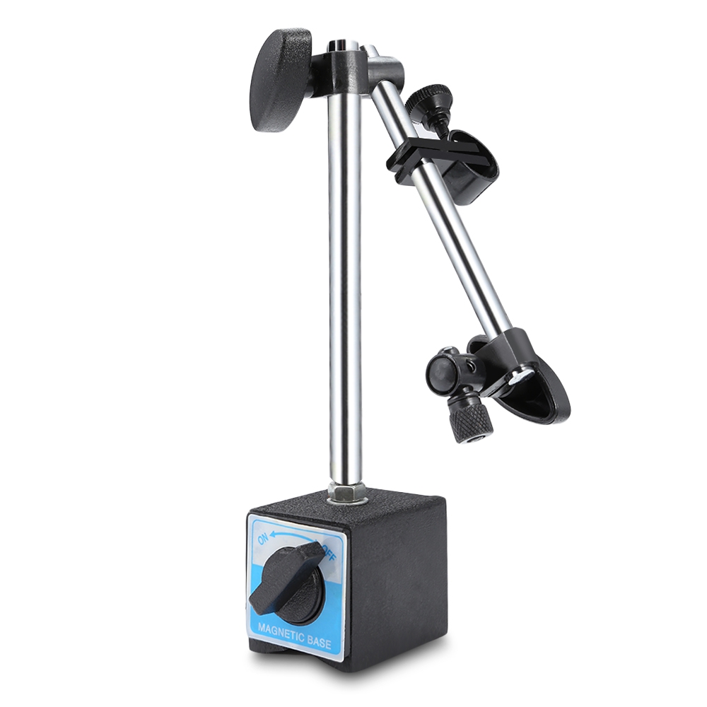 Magnetic Base Stand 30kg Maximum Pull Double Adjustable Poles for Dial Indicator Test Gauge (SILVER) 3 Magnetic Base Stand 30kg Maximum Pull Double Adjustable Poles for Dial Indicator Test Gauge