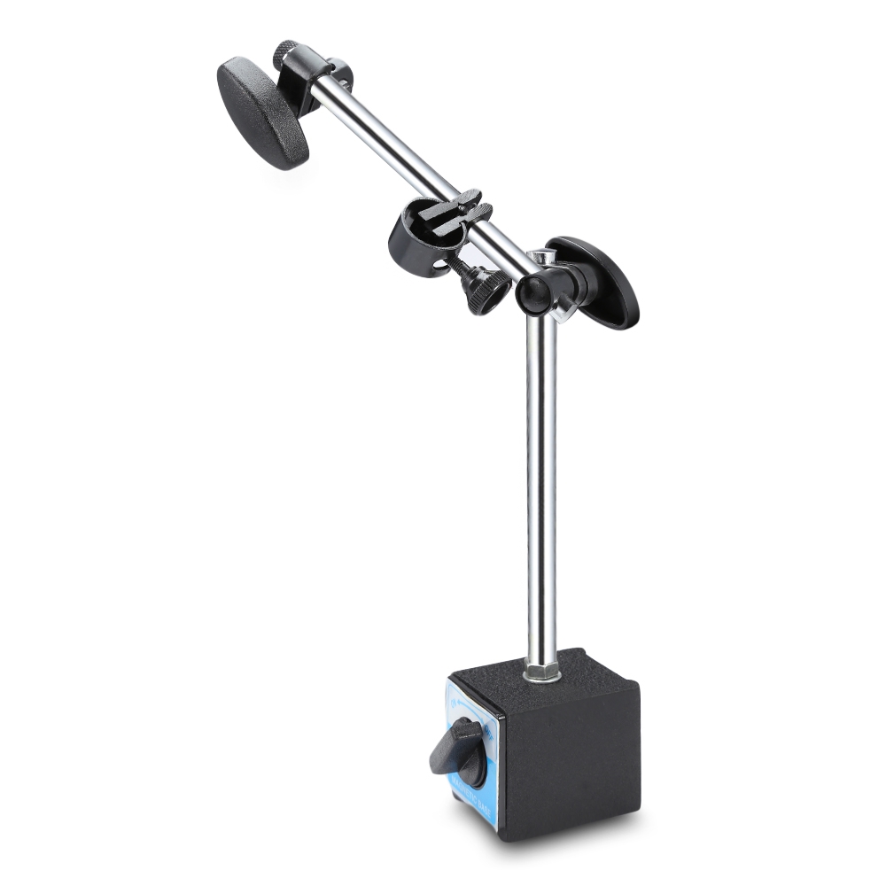 Magnetic Base Stand 30kg Maximum Pull Double Adjustable Poles for Dial Indicator Test Gauge (SILVER) 2 Magnetic Base Stand 30kg Maximum Pull Double Adjustable Poles for Dial Indicator Test Gauge