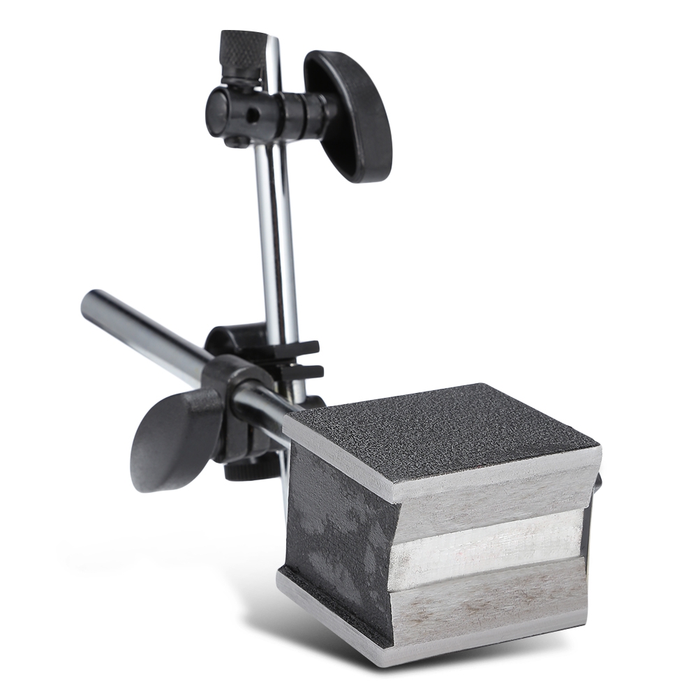 Magnetic Base Stand 30kg Maximum Pull Double Adjustable Poles for Dial Indicator Test Gauge (SILVER) 8 Magnetic Base Stand 30kg Maximum Pull Double Adjustable Poles for Dial Indicator Test Gauge