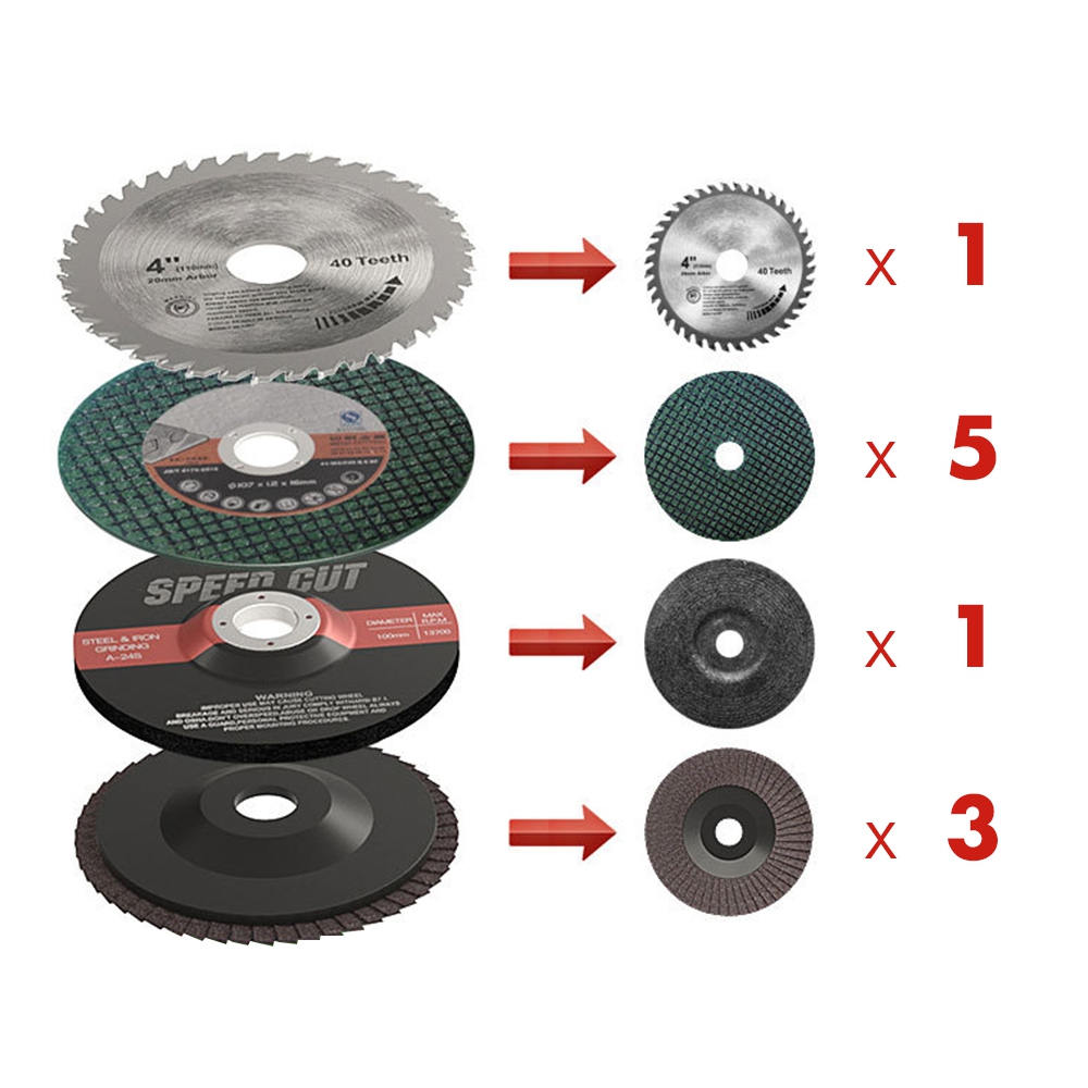 10pcs 4" Grinding Discs Sanding Polishing Cutting Wheels for Angle Grinder (MULTI) 1 10pcs 4" Grinding Discs Sanding Polishing Cutting Wheels for Angle Grinder