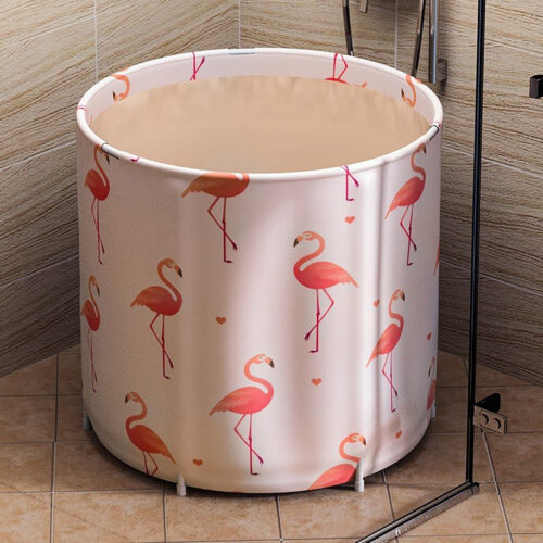 70x70CM Portable PVC Folding Bathtub Water Spa Tub Bath Bucket Outdoor Bath Tub