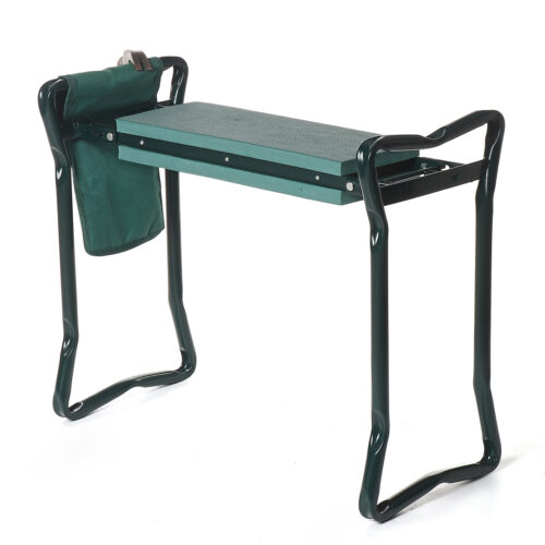 2IN1 Foldaway Garden Kneeler Seat Kneeling Bench EVA Soft Pad Stool W/ Outdoor Pouch