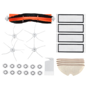 26pcs Replacements for Xiaomi 1S Roborock S6 S5 MAX S60 S65 S5 S50 S55 E25 E35 Vacuum Cleaner Parts Accessories Main Brush*1 Side Brushes*4 HEPA Filters*4 Cleaning Tool*1 Mop Clothes*4 Water Codes*12 [Non-Original]