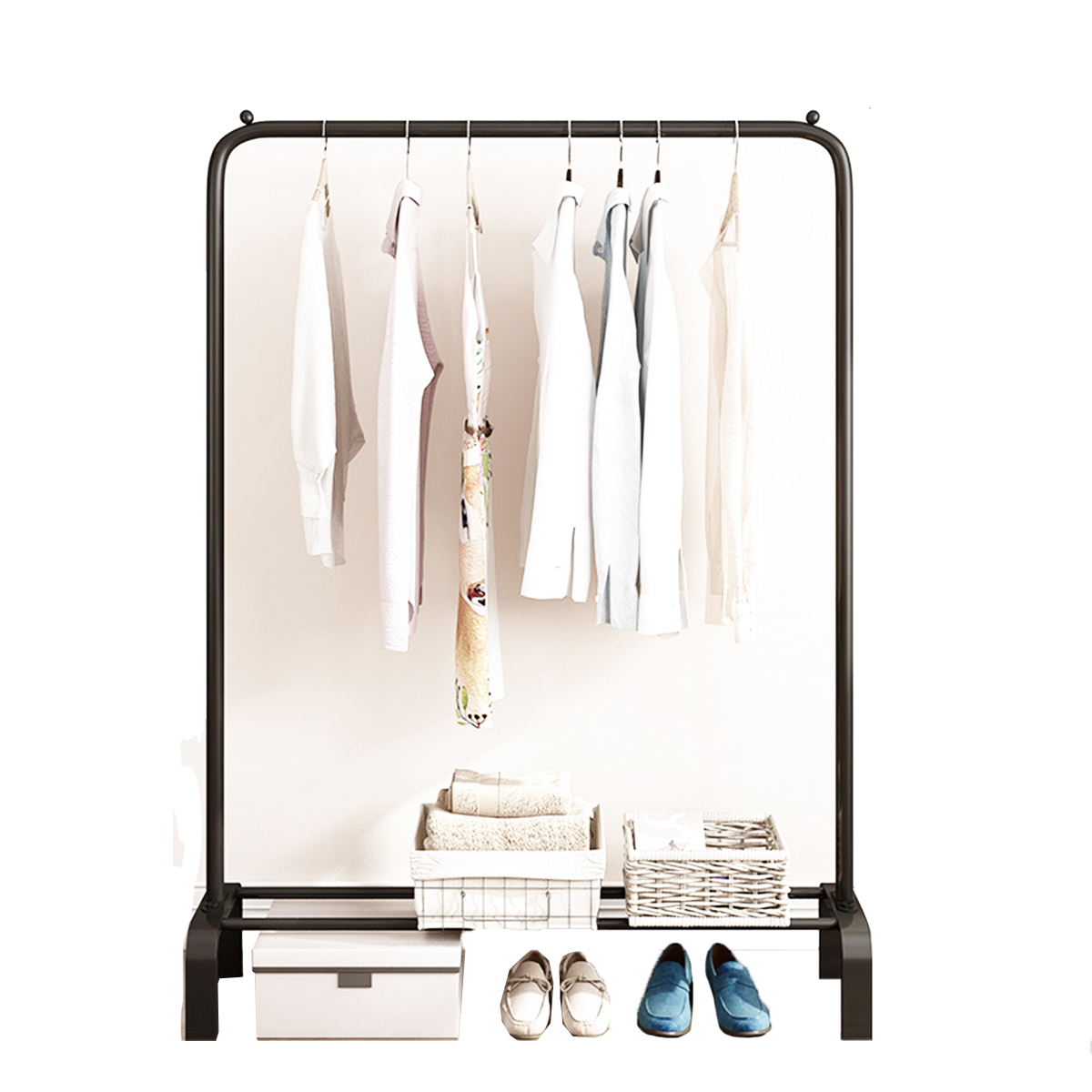 Rack Pole Style Coat Hanger Indoor Metal Clothing Rack Home Bedroom Storage Wardrobe Clothing Balcony 6 Rack Pole Style Coat Hanger Indoor Metal Clothing Rack Home Bedroom Storage Wardrobe Clothing Balcony