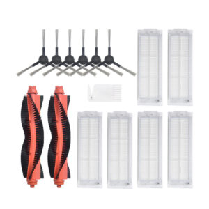 15pcs Replacements for XIAOMI MIJIA STYJ02YM Vacuum Cleaner Parts Accessories 6*Side brushes 6*Filters 2*Roll Brush 1*White Comb Non-original