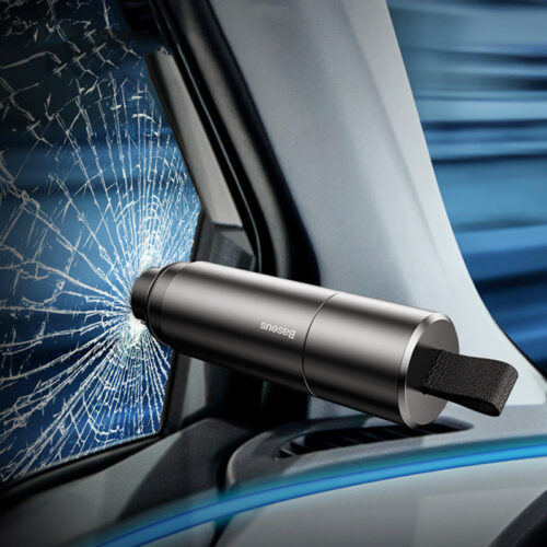 Baseus Mini Car Window Glass Breaker Seat Belt Cutter Safety Hammer Life-Saving Escape Hammer Cutting Interior Accessories