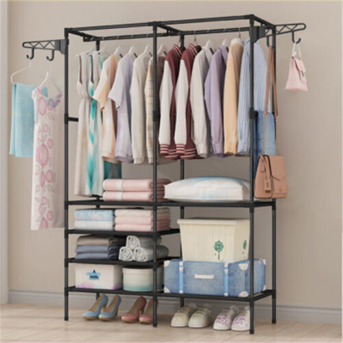 108x36x170cm Storage Rack Clothes Shelf Hanger Garment Stand Closet Organizer Wardrobe Rail