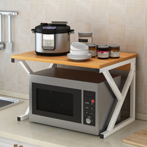 Microwave Oven Rack Kitchen Baker Stand Storage Shelf Kitchen Desktop Space Saving Organizer
