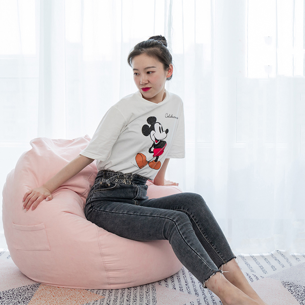 NESLOTH 90*110cm Soft Bean Bag Chairs Couch Sofa Cover Indoor Lazy Sofa For Adults 10 NESLOTH 90*110cm Soft Bean Bag Chairs Couch Sofa Cover Indoor Lazy Sofa For Adults
