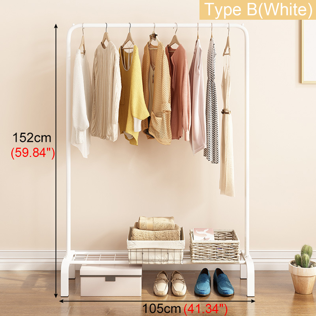 Rack Pole Style Coat Hanger Indoor Metal Clothing Rack Home Bedroom Storage Wardrobe Clothing Balcony 2 Rack Pole Style Coat Hanger Indoor Metal Clothing Rack Home Bedroom Storage Wardrobe Clothing Balcony