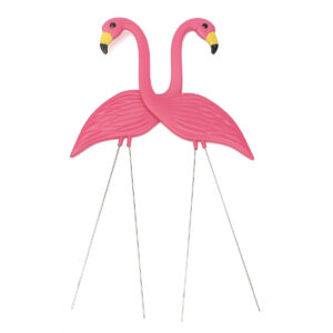 2PCS 90CM Pink Flamingos Plastic Yard Garden Decorations Lawn Art Ornaments Retro Statue